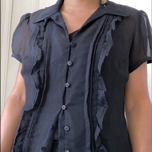 The Loft Sheer Button Up shirt